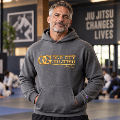 Old Guy Jiu Jitsu Champion Hoodie– Experienced Grappler BJJ Sweatshirt