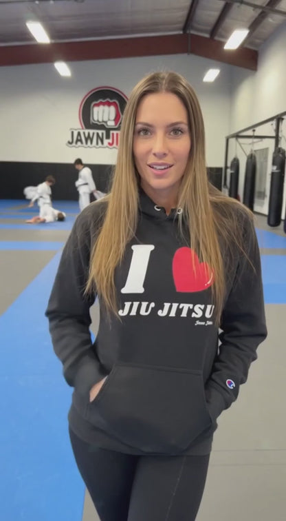 I Love Jiu Jitsu Champion Hoodie